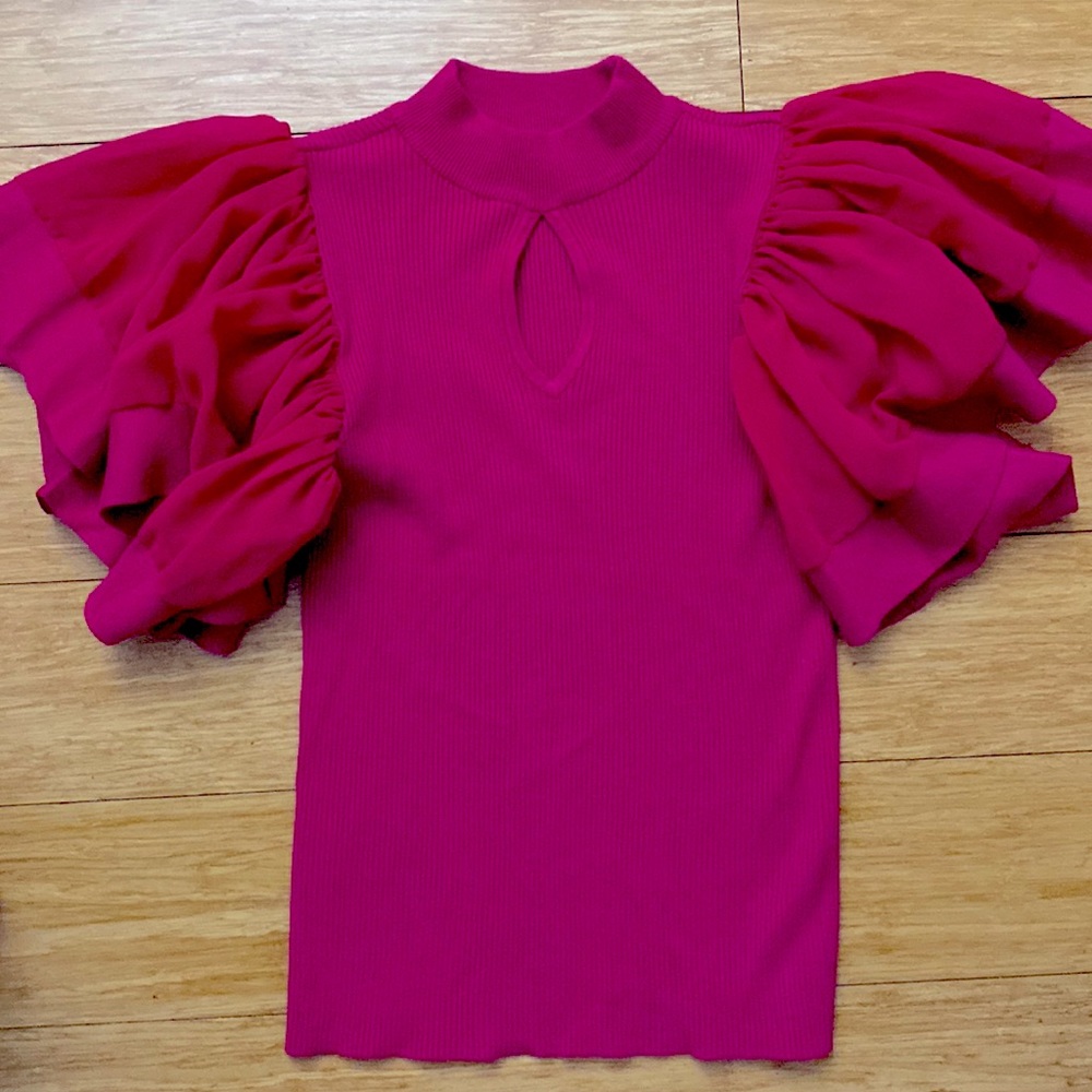 New york and company flutter sleeve top